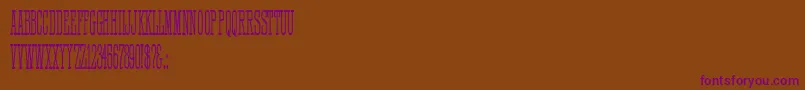 HFF Quick Draw Font – Purple Fonts on Brown Background