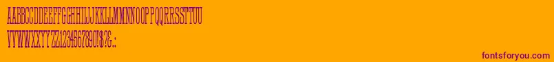 HFF Quick Draw Font – Purple Fonts on Orange Background
