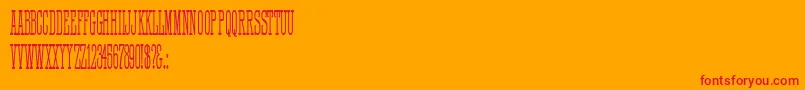 HFF Quick Draw Font – Red Fonts on Orange Background