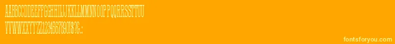 HFF Quick Draw Font – Yellow Fonts on Orange Background