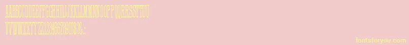 HFF Quick Draw Font – Yellow Fonts on Pink Background