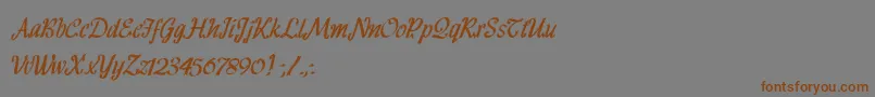 HFF Ribbon Font – Brown Fonts on Gray Background