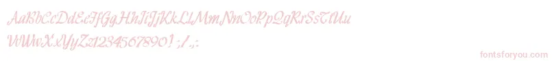 HFF Ribbon Font – Pink Fonts on White Background