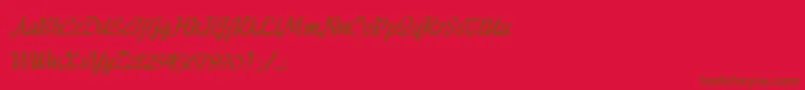 Шрифт HFF Ribbon – коричневые шрифты на красном фоне