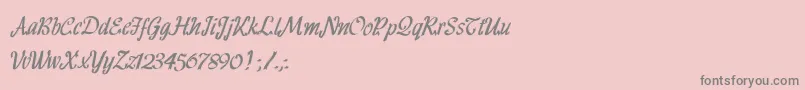 Weitere Informationen zur HFF Ribbon-Schriftart HFF Ribbon-Schriftart – Graue Schriften auf rosa Hintergrund
