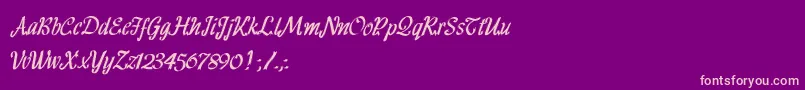 HFF Ribbon-Schriftart – Rosa Schriften auf violettem Hintergrund