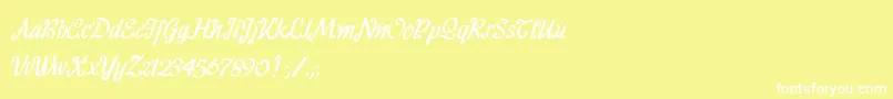 HFF Ribbon Font – White Fonts on Yellow Background