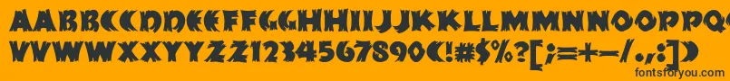 HFF Splintered Dream Font – Black Fonts on Orange Background