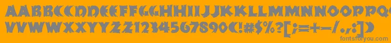 HFF Splintered Dream Font – Gray Fonts on Orange Background