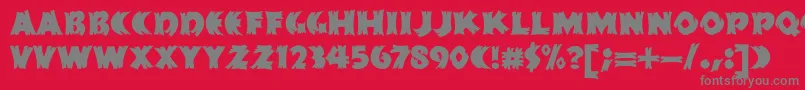 HFF Splintered Dream Font – Gray Fonts on Red Background