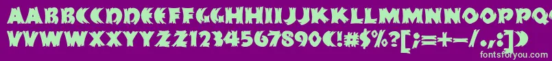 HFF Splintered Dream Font – Green Fonts on Purple Background