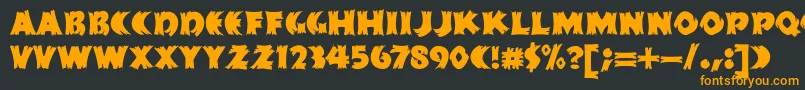 HFF Splintered Dream Font – Orange Fonts on Black Background