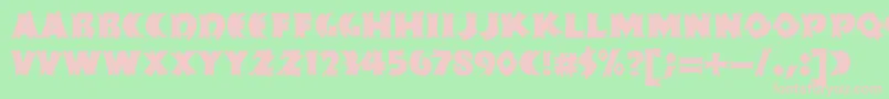 HFF Splintered Dream Font – Pink Fonts on Green Background