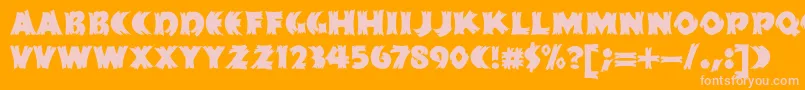 HFF Splintered Dream Font – Pink Fonts on Orange Background