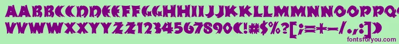 HFF Splintered Dream Font – Purple Fonts on Green Background