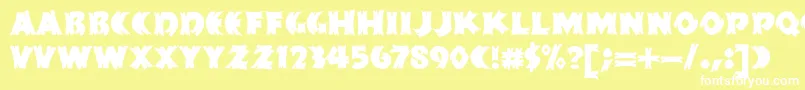 HFF Splintered Dream Font – White Fonts on Yellow Background