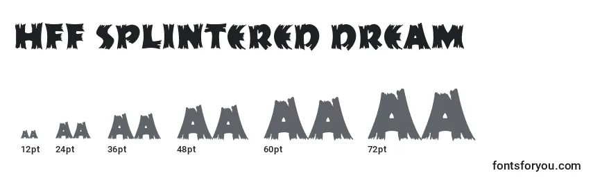 HFF Splintered Dream Font Sizes
