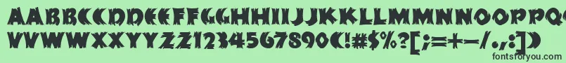 HFF Splintered Dream Font – Black Fonts on Green Background
