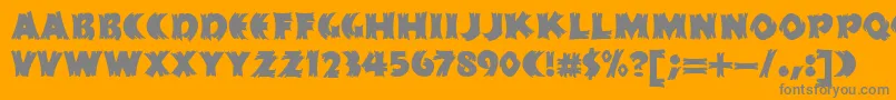 HFF Splintered Dream Font – Gray Fonts on Orange Background