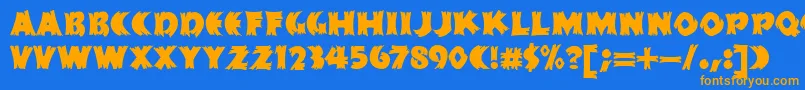 HFF Splintered Dream Font – Orange Fonts on Blue Background