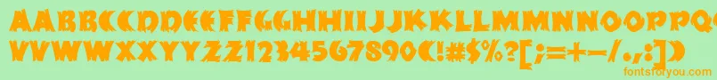 More about HFF Splintered Dream Font HFF Splintered Dream Font – Orange Fonts on Green Background
