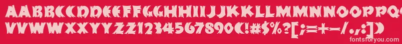 HFF Splintered Dream Font – Pink Fonts on Red Background