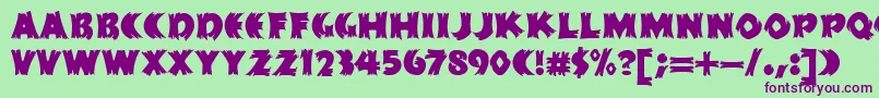 HFF Splintered Dream Font – Purple Fonts on Green Background