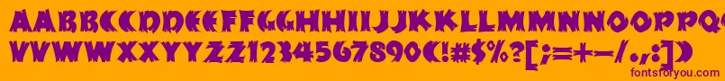 HFF Splintered Dream Font – Purple Fonts on Orange Background