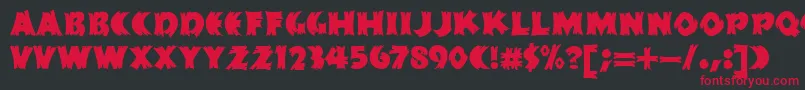 HFF Splintered Dream Font – Red Fonts on Black Background