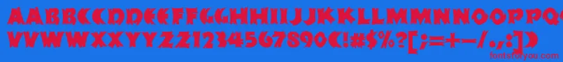 HFF Splintered Dream Font – Red Fonts on Blue Background