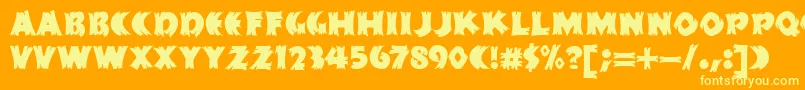 fuente HFF Splintered Dream – Fuentes Amarillas Sobre Fondo Naranja