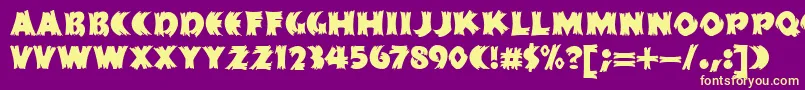 HFF Splintered Dream Font – Yellow Fonts on Purple Background