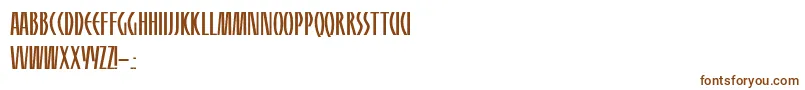 Шрифт HFF Sultan of Swat – коричневые шрифты на белом фоне