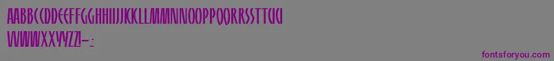 Шрифт HFF Sultan of Swat – фиолетовые шрифты на сером фоне