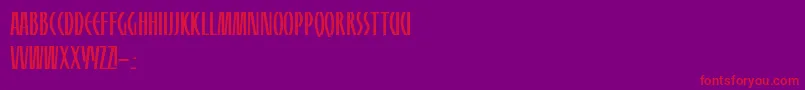 HFF Sultan of Swat Font – Red Fonts on Purple Background