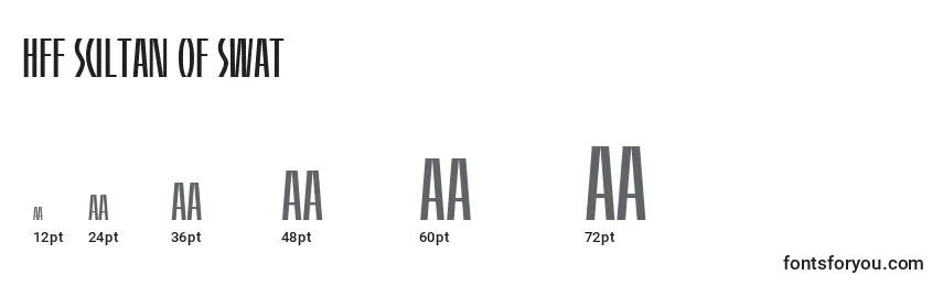 HFF Sultan of Swat Font Sizes