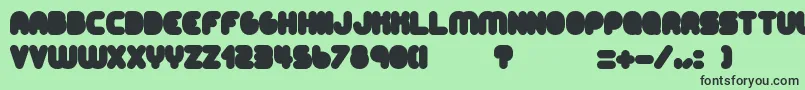 フォントAltRetroBlack – 緑の背景に黒い文字