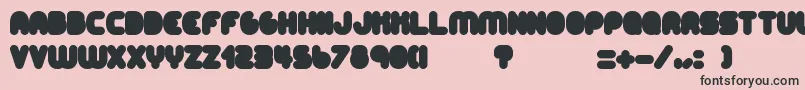 フォントAltRetroBlack – ピンクの背景に黒い文字