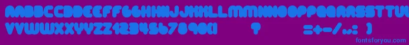 フォントAltRetroBlack – 紫色の背景に青い文字