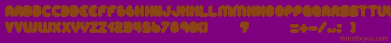 Шрифт AltRetroBlack – коричневые шрифты на фиолетовом фоне