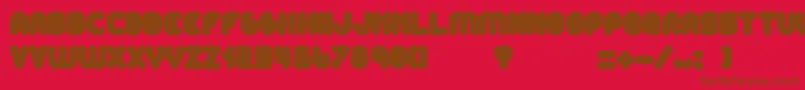 フォントAltRetroBlack – 赤い背景に茶色の文字