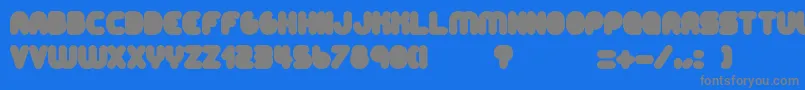 AltRetroBlack-fontti – harmaat kirjasimet sinisellä taustalla