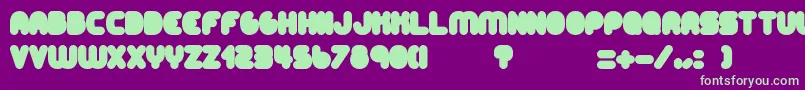フォントAltRetroBlack – 紫の背景に緑のフォント