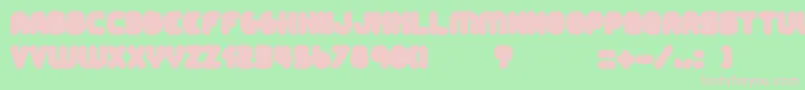 フォントAltRetroBlack – 緑の背景にピンクのフォント