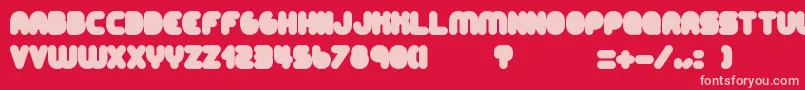 AltRetroBlack Font – Pink Fonts on Red Background