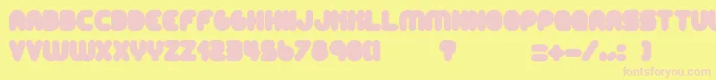 AltRetroBlack Font – Pink Fonts on Yellow Background