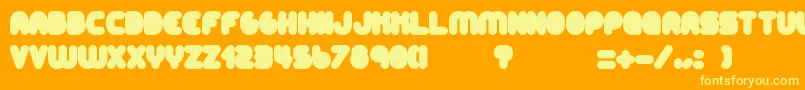 AltRetroBlack Font – Yellow Fonts on Orange Background