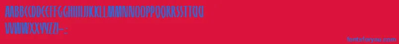 HFF Sultan of Swat Font – Blue Fonts on Red Background