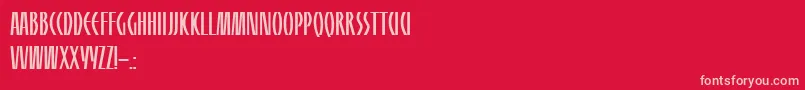 フォントHFF Sultan of Swat – 赤い背景にピンクのフォント