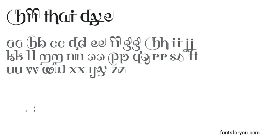 Schriftart HFF Thai Dye – Alphabet, Zahlen, spezielle Symbole